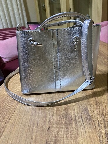 Gümüş şık çanta - Görsel 7