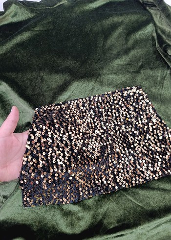 Yeşil Payetli Uzun Kollu Kadın Sweatshirt - Görsel 2