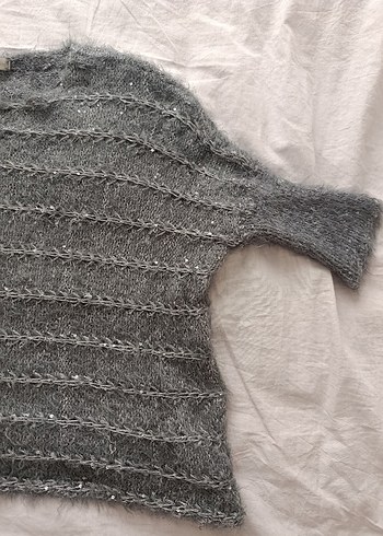 Gri Kadın Kazak - Görsel 2