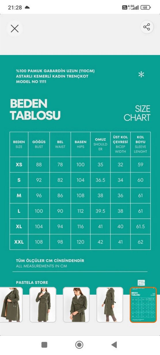 Kadın Haki Uzun Trençkot Kemerli Street Wear - Görsel 3