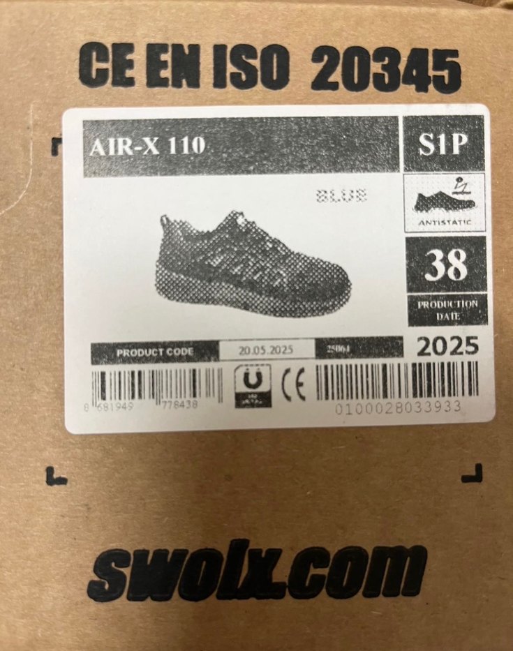 Mavi Siyah Unısex Spor Ayakkabı Velcro - Görsel 3