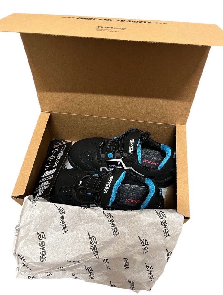 Mavi Siyah Unısex Spor Ayakkabı Velcro - Görsel 4