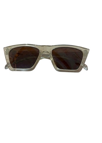 Bej Şeffaf Kadın Güneş Gözlüğü - Görsel 2