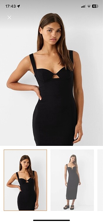 Bershka Bershka Bengalin midi elbise