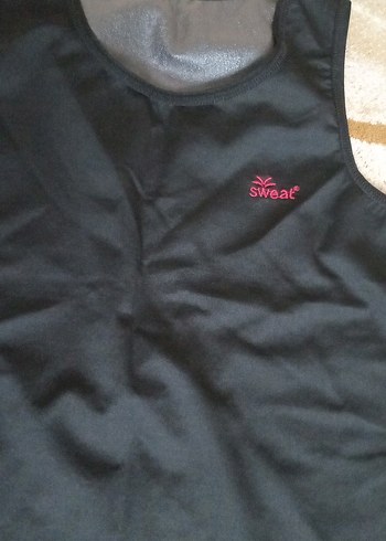 Erkek Siyah Kolsuz  sauna şort alt üst  takım - Görsel 2