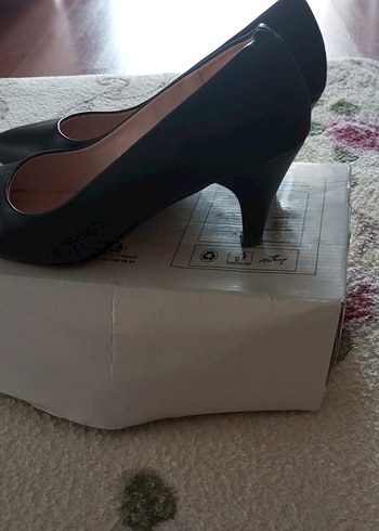 Siyah Stiletto Topuklu Kadın Ayakkabı - Görsel 2