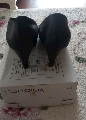 Siyah Stiletto Topuklu Kadın Ayakkabı - Görsel 3