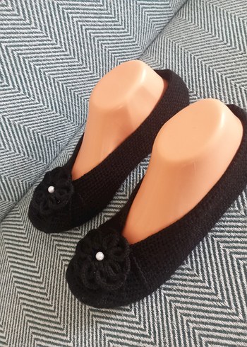 Nakışlı Örgü Kadın Ev  babeti - Görsel 11