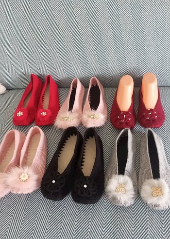 Nakışlı Örgü Kadın Ev  babeti - Görsel 2