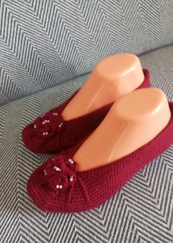 Nakışlı Örgü Kadın Ev  babeti - Görsel 4