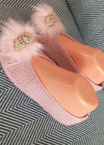 Nakışlı Örgü Kadın Ev  babeti - Görsel 6