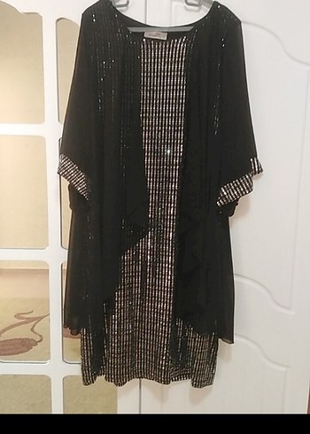 Siyah Payetli kısa Kadın Elbise - Görsel 3