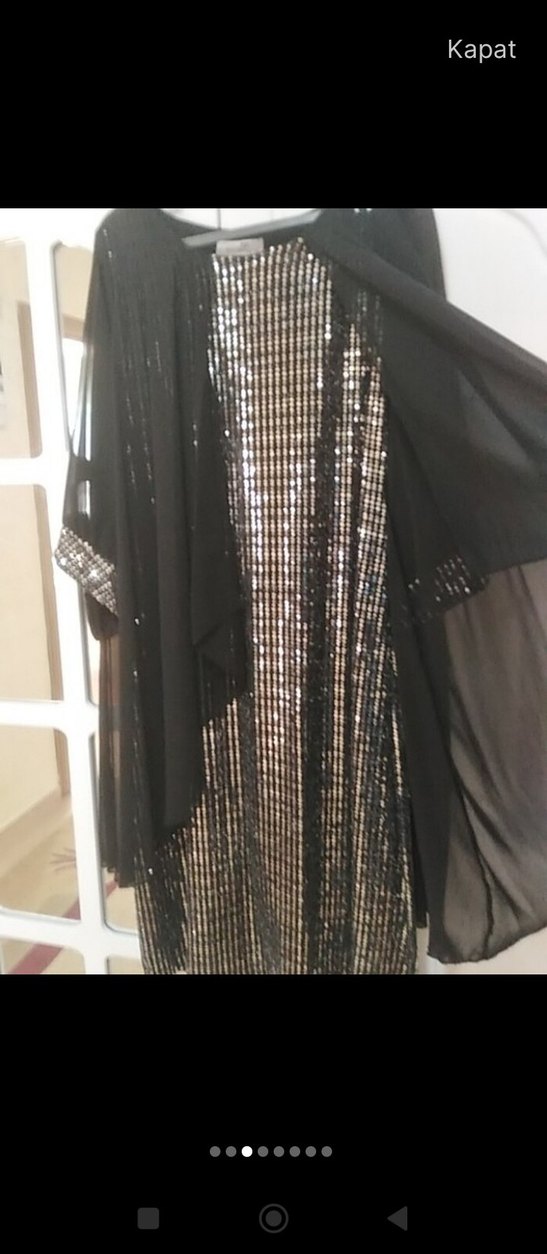 Siyah Payetli kısa Kadın Elbise - Görsel 2