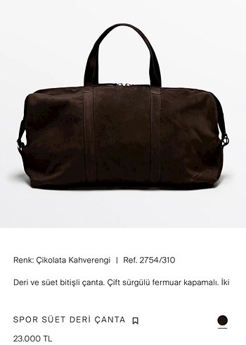 Massimo Dutti Sifir Spor Canta Unisex