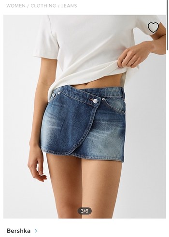 Bershka Kadın Midi Denim Şort