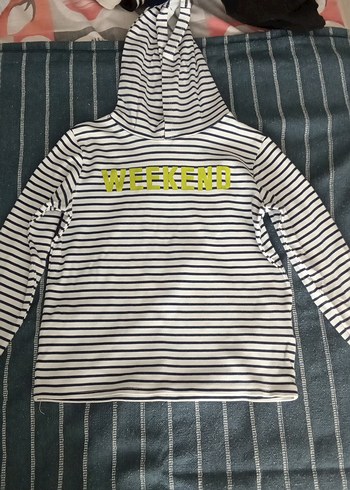 Lcw Kapüşonlu Çizgili Erkek çocuk Sweatshirt