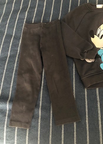 Zara Zara Kız Çocuk Gri Baskılı Sweatshirt ve Eşofman