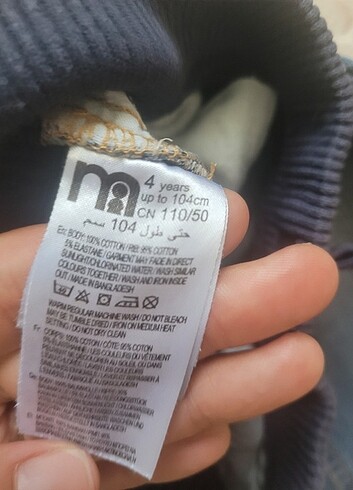 Mothercare Erkek çocuk jean 4 yaş 110 cm
