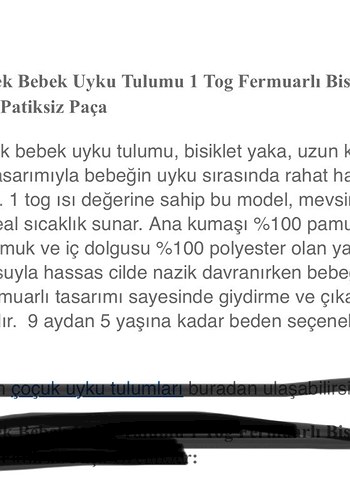 1 Yaş Beden yeşil Renk Bebek Uyku Tulumu 1.0 tog