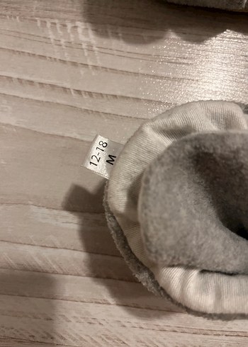 18 Beden gri Renk Gri Erkek Çocuk Peluş Ev Terliği