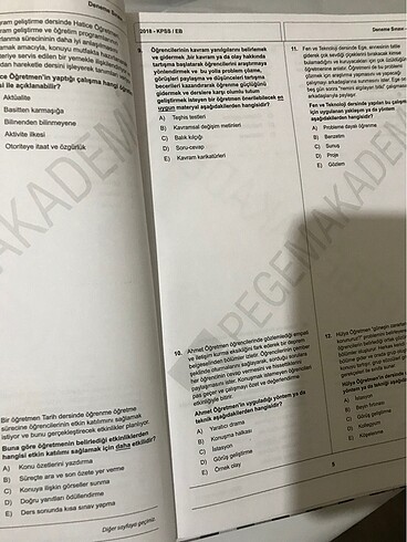  Beden KPSS PEGEM EĞİTİM BİLİMLERİ