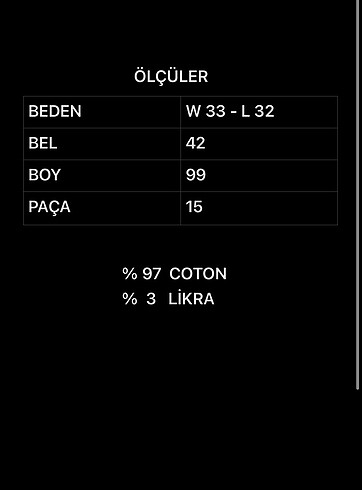 33 Beden gri Renk (219) SLİM KOT PANTOLON