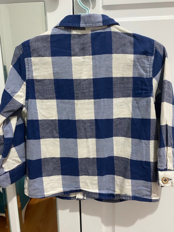 Erkek Çocuk Kareli Uzun Kollu Gömlek - Görsel 3