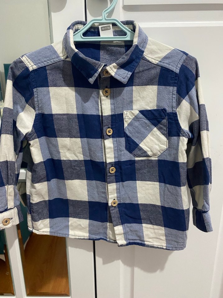 Erkek Çocuk Kareli Uzun Kollu Gömlek - Görsel 2