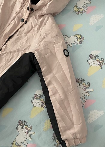 Kızlar için düğmeli kapüşonlu ceket - Görsel 7