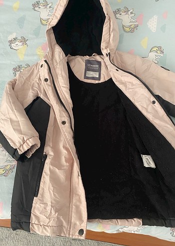 Kızlar için düğmeli kapüşonlu ceket - Görsel 6