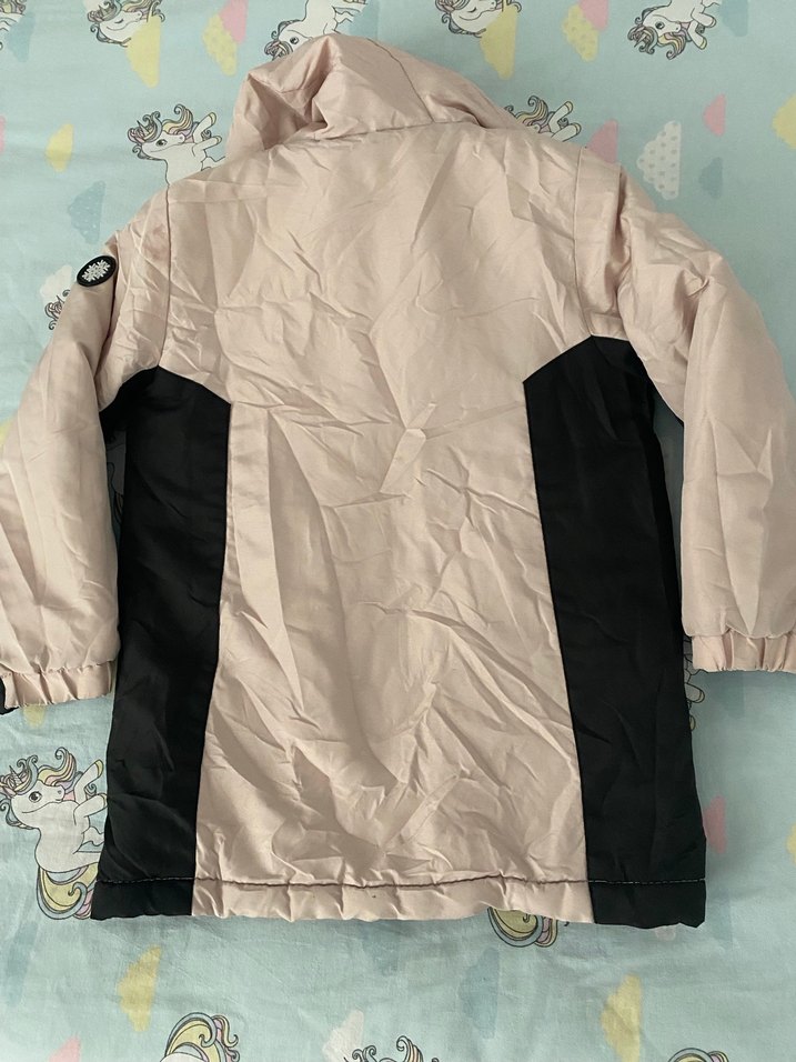 Kızlar için düğmeli kapüşonlu ceket - Görsel 5