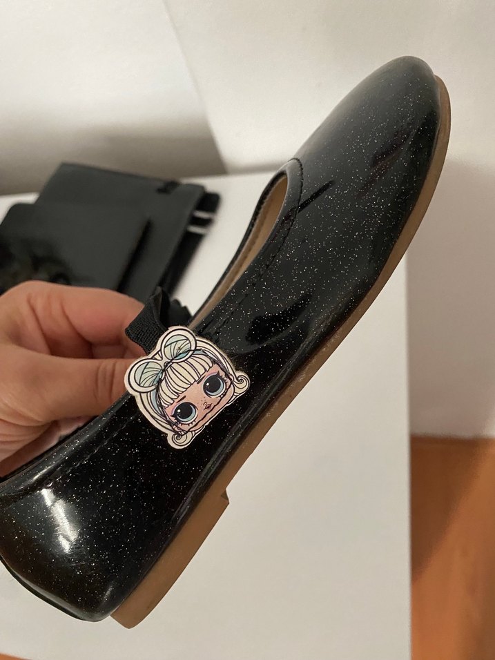 Kız Çocuk Siyah Rugan Tokalı Babet - Görsel 3