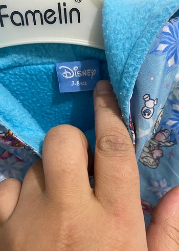 Kız Çocuk Mavi Baskılı Fermuarlı Yağmurluk - Görsel 5