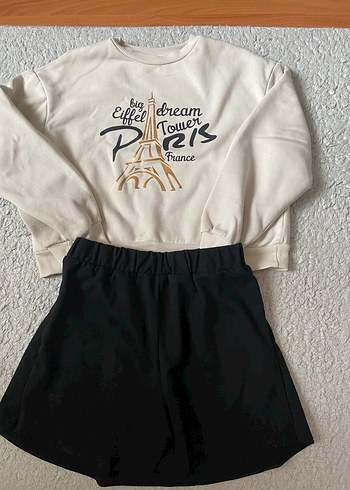 Kız çocuk 2li şortlu takım - Görsel 3