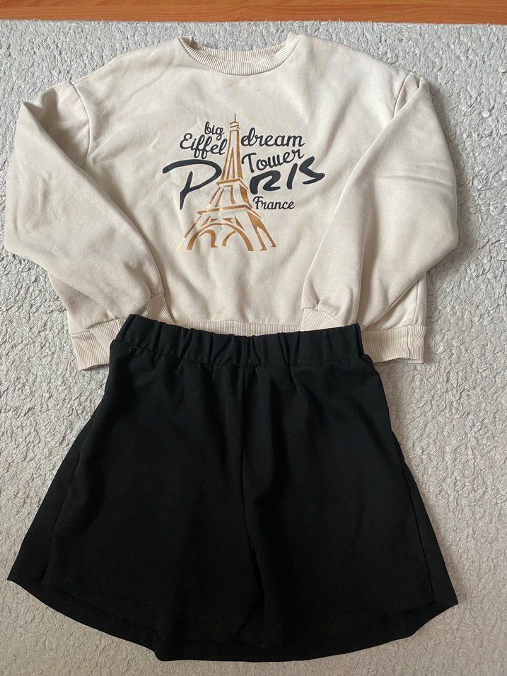 Kız çocuk 2li şortlu takım - Görsel 2