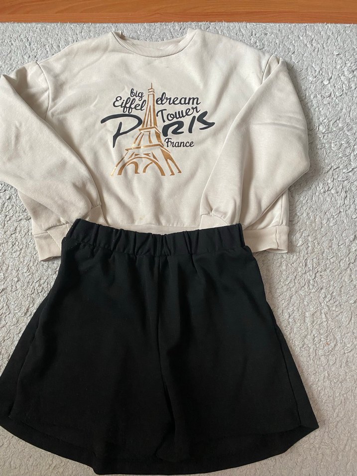 Kız çocuk 2li şortlu takım - Görsel 4