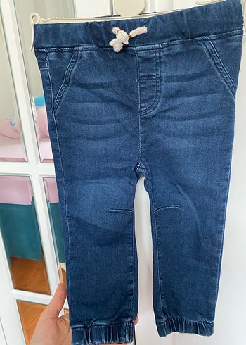 Erkek Bebek Rahat Kesim Mavi Denim Pantolon - Görsel 3