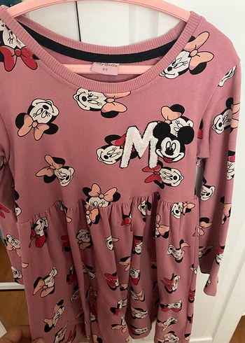 Uzun Kollu Pembe Kız Çocuk Elbisesi - Görsel 3