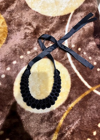 Parlak taşlı Siyah Gotik midi Kolye - Görsel 4