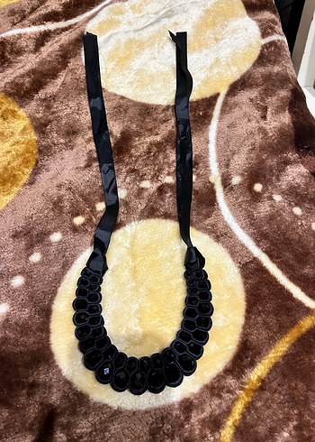 Parlak taşlı Siyah Gotik midi Kolye - Görsel 3