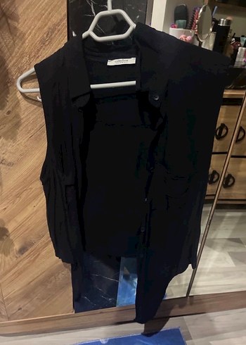 3 ADET GÖMLEK Collezione Kadın Düğmeli Kolsuz Gömlek - Görsel 3