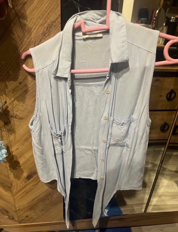 3 ADET GÖMLEK Collezione Kadın Düğmeli Kolsuz Gömlek - Görsel 5