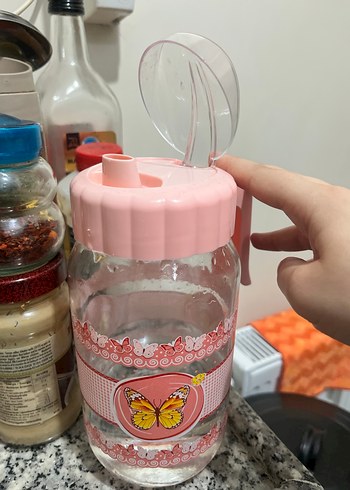 Pembe Kelebek Desenli Sürahi - Görsel 2