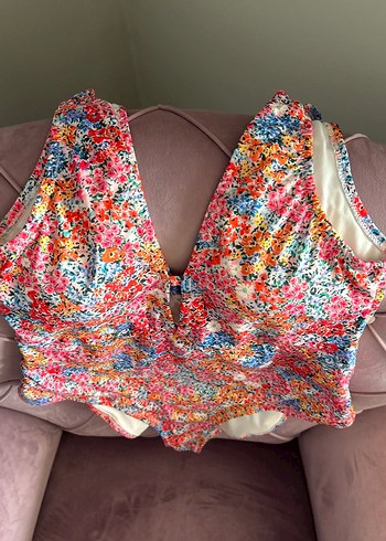 Renkli Bağcıklı Fermuarlı Bohem Mayo - Görsel 2