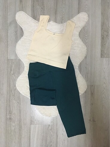diğer Beden Trendyol milla fitilli crop tayt takım