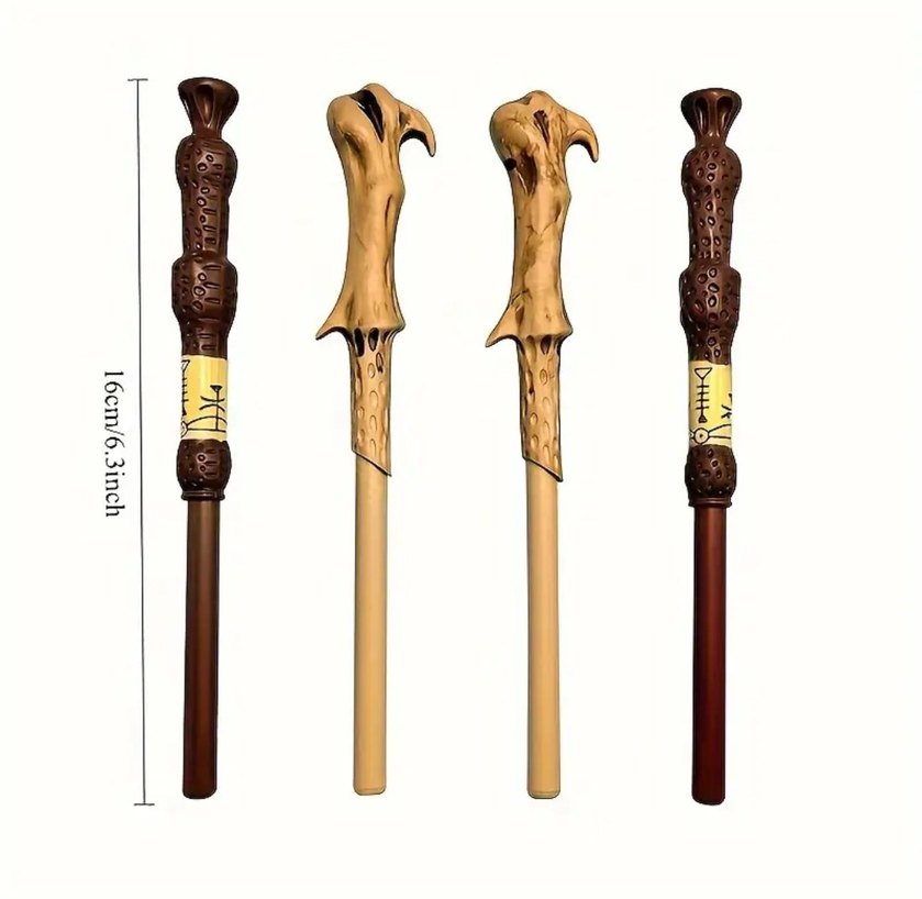 4'lü Harry Potter asa Şeklinde Kalem Seti - Görsel 4