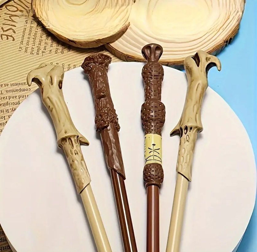 4'lü Harry Potter asa Şeklinde Kalem Seti - Görsel 5