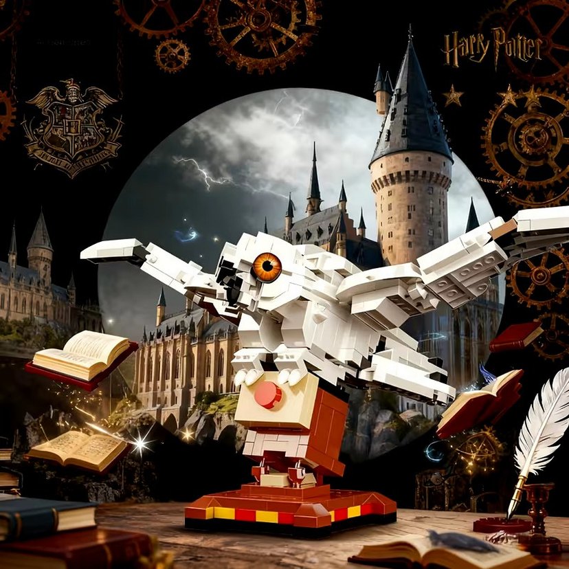 Harry Potter Baykuşu Hedwig Lego - Görsel 4