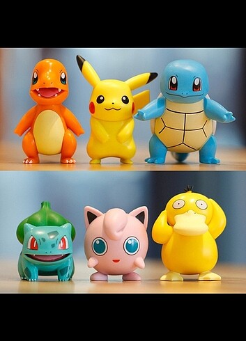 Pokemon Karakterleri Figürü 3 Adet