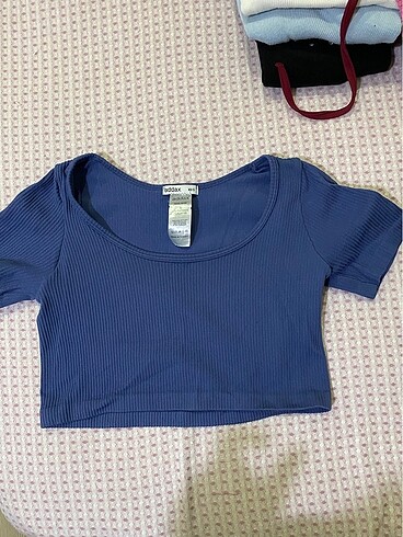 Bisiklet Yaka Crop